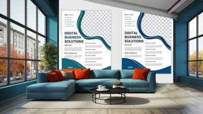 business flyer template design Wall mural