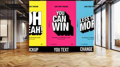  poster template set. mockup/Poster/social media Wall mural