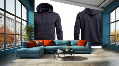 A blank black hoodie for design mockups Wall mural