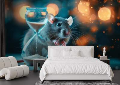 Time is Running Out for This Adorable Rat Wall mural