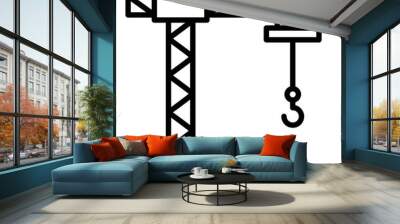 Construction Crane icon Wall mural