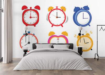 Old alarm clock Set Wall mural