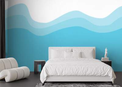 Summer beach waves border Wall mural