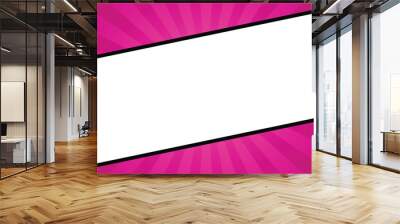 Pink gaming sunburst background, twisted rays modern background , thumbnail background  Wall mural