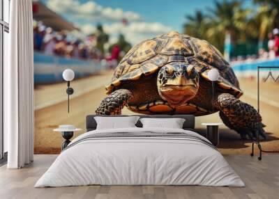 Tortoise race Wall mural