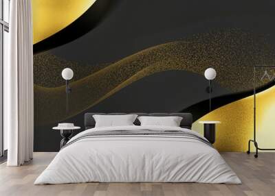 New modern wave curve abstract background.  Wall mural