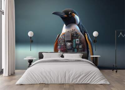 The Companion of Geeks: The Linux Penguin Wall mural