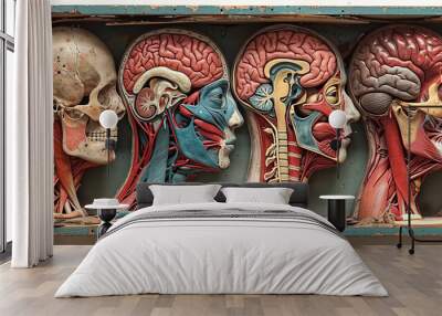 anatomy of the human brain (inaccurate ai) Wall mural