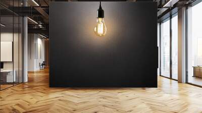 light bulb hanging on a wall Wall mural