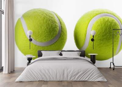 Tennis ball, isolated on white background, full depth of field  Wall mural