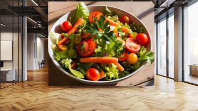 salad with tomatoes and cucumbers Wall mural