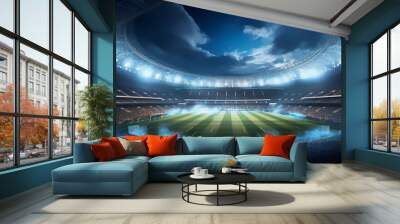 Luxury of football stadium isolation background, Illustration Wall mural