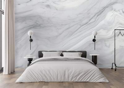 Elegant white marble texture with subtle gray veins Wall mural