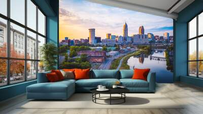 Sunset in Cleveland, United States Wall mural