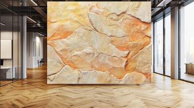 A soft peach textured stone surface with a matte, slightly uneven finish. The warm color and natural texture create a gentle, inviting appearance. Wall mural