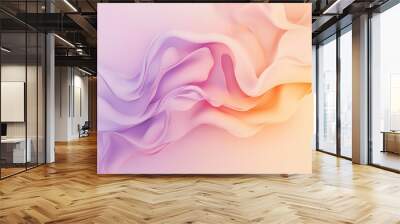 Clean and modern web design backdrop with a soft, pastel gradient from peach to lavender. The design features abstract, flowing shapes that add a touch of elegance, making it perfect for creative Wall mural