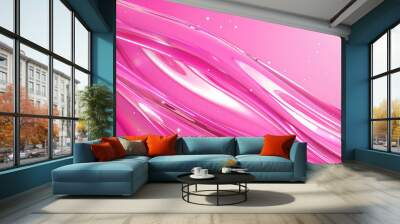 A bright pink background with a smooth gradient and a glossy finish, adding a sense of shine and vibrancy. Wall mural