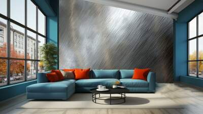 A titanium background with a brushed metal effect, adding depth and a modern touch. Wall mural