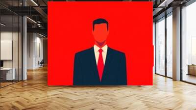 Candidate nominee, political contender, flat design illustration Wall mural