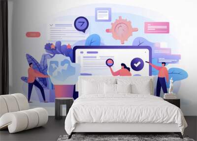 Digital marketing commerce online sale concept, Promotion of products or services through digital channels search engine, social media, email, website, Digital Marketing. Generative AI. Wall mural