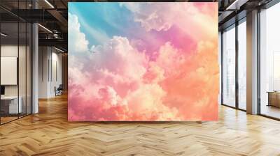 Colorful sky with clouds viewed in the background Wall mural