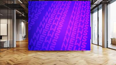  Creative purple news background  Wall mural