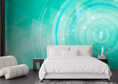  virtual reality in life future technology background  Wall mural