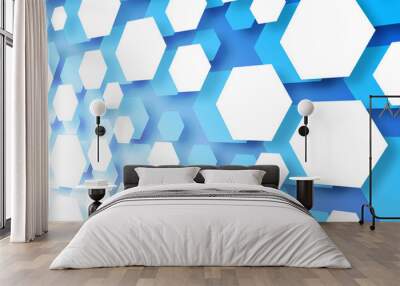 Abstract geometric shape for medicine and science concept background Wall mural