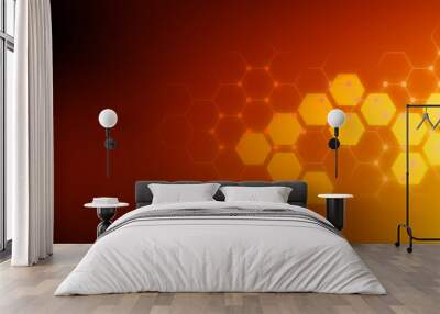 Abstract molecules background Wall mural