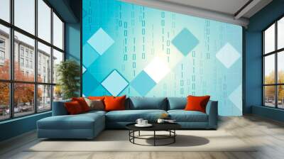 Abstract tech background Wall mural