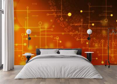 Digital Abstract technology background Wall mural