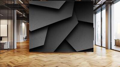 Geometric shapes made gray abstract background  Wall mural