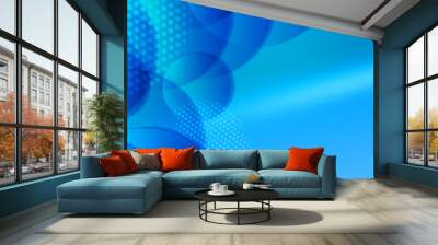 Modern blue technology background banner  Wall mural