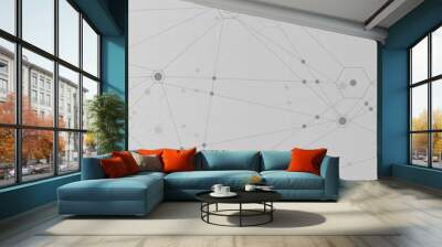 molecular connection and technology abstract Wall mural