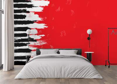 red Music conceptual illustration Wall mural