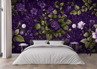 Purple Victorian Background, Elegant Design Wall mural