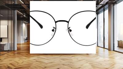 optical glasses in black frame isolated Wall mural