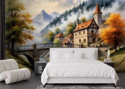 Digital Artwork, Wallpaper, Fantasy, AI Art, Background Wall mural