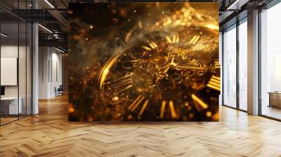 times is gold concept background Wall mural