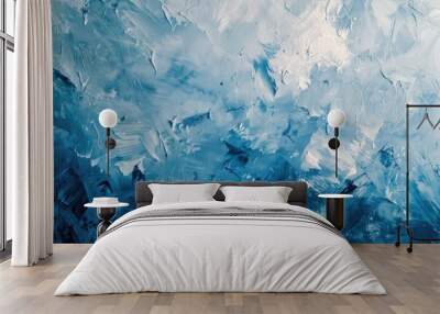 Abstract Artistic Background. Blue Christmas Art Advertisement Wall mural