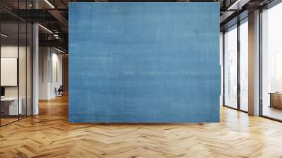 Blue Canvas Texture. Rough Wall of Blue Textured Fabric with Paper-like Appearance Wall mural