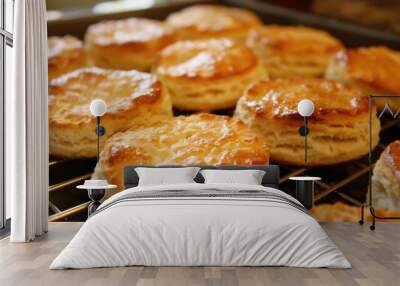 Breakfast Biscuits. Homemade Buttermilk Biscuit with a Golden Flaky Crust Wall mural