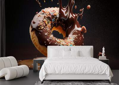 chocolate donuts Wall mural