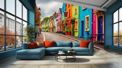 Discover the Charm of Colourful Old Streets in Kinsale, Cork, Ireland  Wall mural