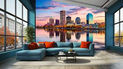 Discover the Charm of Little Rock, Arkansas' Skyline: City Landscape of Arkansas' Business and Financial District with Riverfront View - 3:2 ratio: Generative AI Wall mural