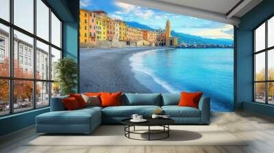 Genoa Riviera: Coastal Town of Camogli with Mediaeval Charm along the Italian Coastline Wall mural