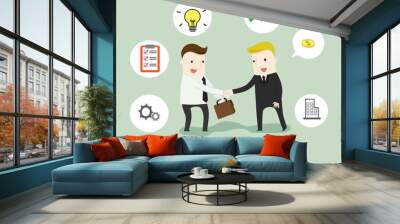 Negotiation in business Wall mural