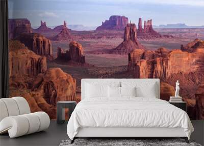 Sunrise in Hunts Mesa navajo tribal majesty place near Monument Valley, Arizona, USA Wall mural