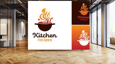 The Kitchen Logo is a stylish and modern logo design suitable for various kitchen-related businesses, such as restaurants, catering services, food blogs, and culinary schools. Wall mural