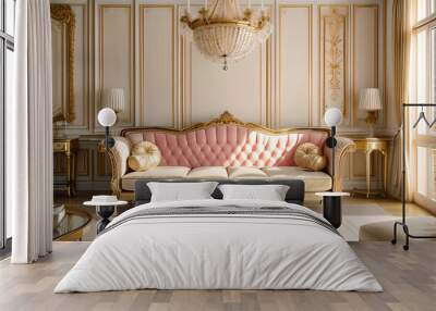 15. Palace concept luxury living room and sofa interior.  Wall mural